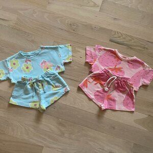 Zara Outfit Bundle, Short Sleeve Tee & Short Combos